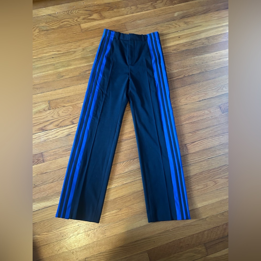 Balenciaga Black with Blue Stripe Tear Away Trousers